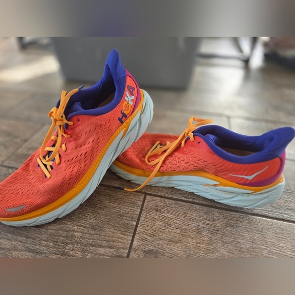 Hoka Clifton 8 Orange Blue Running Shoes Mens Sz 12 main image 10